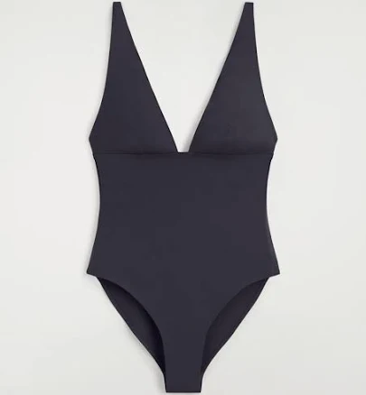 COS Women's Bonded-Scuba V-Neck Swimsuit