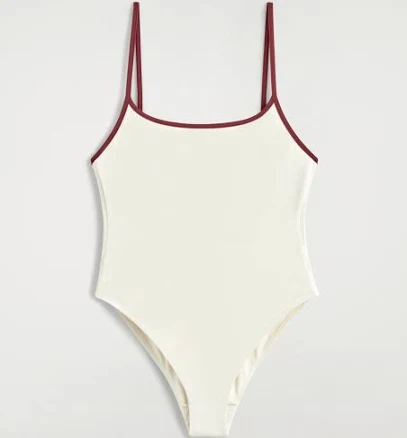 COS Women's Contrast-Trim Swimsuit