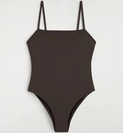 COS Women's Bonded Swimsuit in Brown