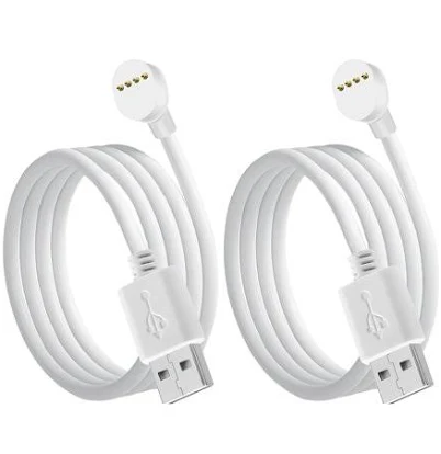 Compatible for 2-Pack Weatherproof USB Charging Cable for Google Nest Cam (Battery) 2nd Gen, 6.6ft/2m Outdoor Power Cord
