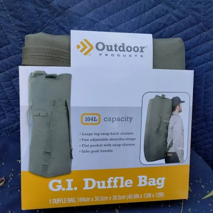 Outdoor Products G.I. Duffle Bag 104l Capacity Duffel Bag