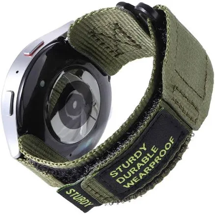 Motorola Moto Nylon Canvas Sport Waterproof Watch Band Bracelet Strap Green / 22mm