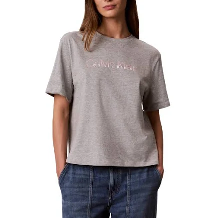 Calvin Klein Women's Double Logo High Hip T-Shirt