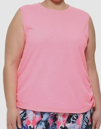 Calvin Klein Plus Womens Moisture Wicking Workout Pullover Top
