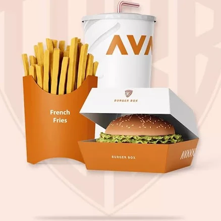 Eco-Friendly Kraft Fast Food Takeout Containers
