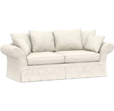 Pottery Barn Charleston Slipcovered Grand Sofa 96" Polyester Wrapped Cushions