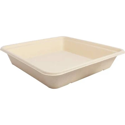 World Centric 9x9" Compostable Fiber Linear Takeout Containers