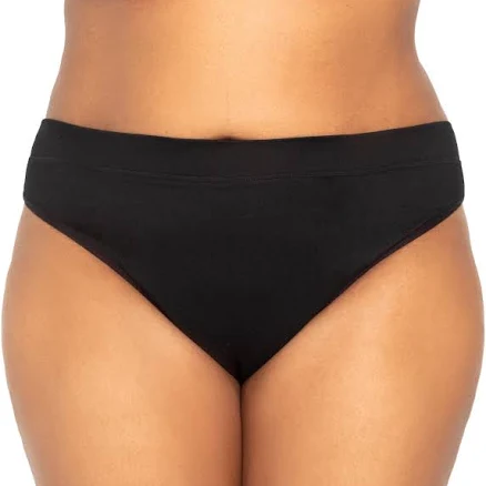 The Thong Period. in Microfiber For Light Flows. Black / 3X