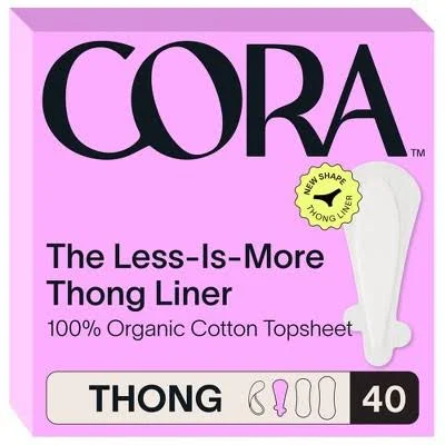 Cora Organic Top Sheet Thong Regular Ultra Thin Panty Liners