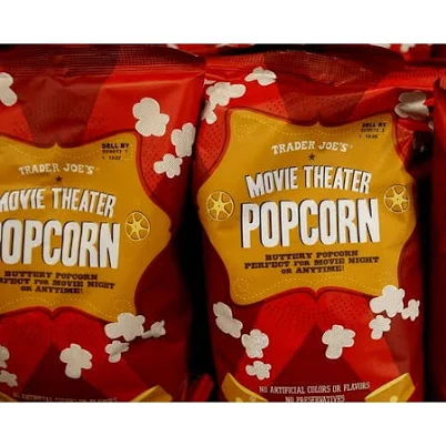 2 Packs Trader Joe's Movie Theater Popcorn