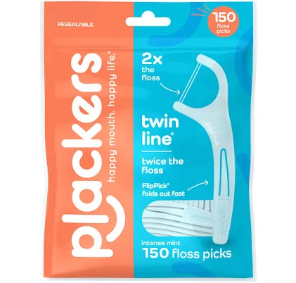 Plackers Twin-Line Dental Flossers