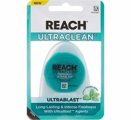 Reach Ultraclean Ultrablast Cool Mint Dental Floss 30 YDS