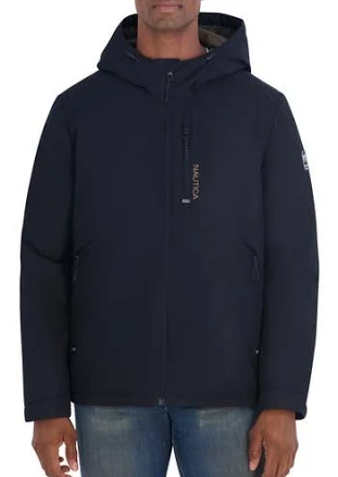Nautica Men's Hooded Rain Jacket