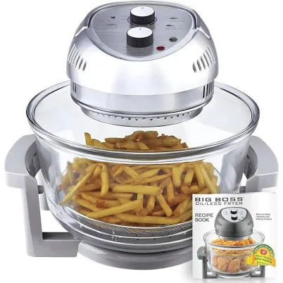 Big Boss 8605 16 Qt. Silver Oil-less Air Fryer with Built-In Timer