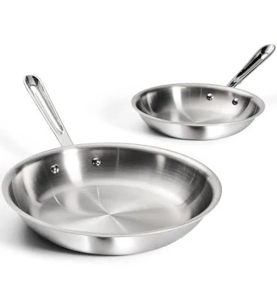 All-Clad D3 Stainless 8 & 10" Fry Pan Set
