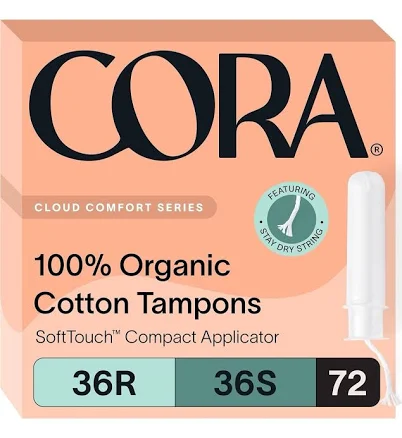Cora Organic Cotton Tampons with Applicator