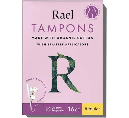 Rael Organic Cotton Tampons with BPA-Free Applicators
