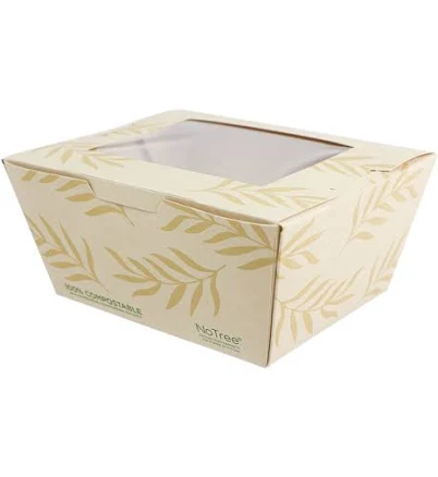 World Centric NoTree Paper #1 Take-Out Container with PLA Window 26oz
