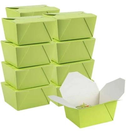 Restaurantware Bio Tek 30 oz Rectangle Paper #1 Bio Box Take Out Container
