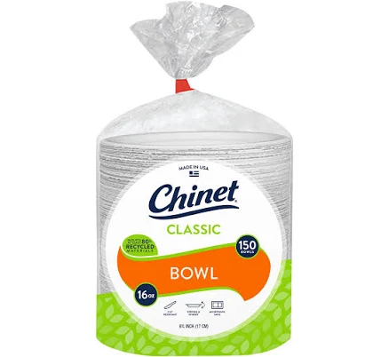 Chinet Bowls Classic White 16 Ounce 30 Each