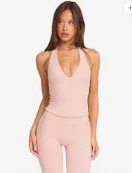 Crop Shop Boutique Pants & Jumpsuits | Crop Shop Boutique Csb Blush Set: Freedom Halter Tank & Freedom Scrunch Leggings