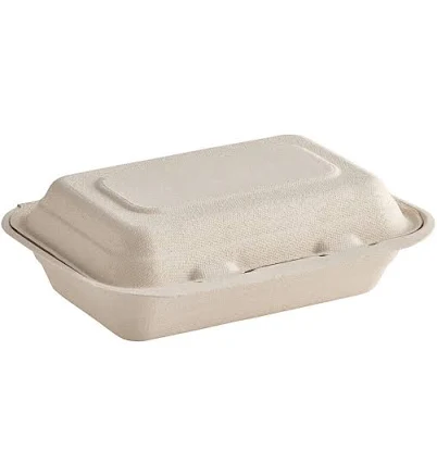 Dart Compostable Molded Fiber Hinged Trays ProPlanet Seal