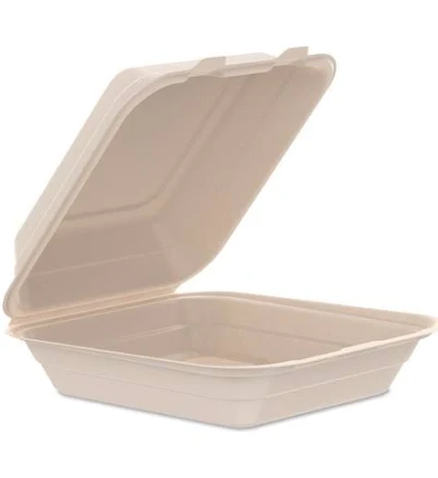 Dart Compostable Molded Fiber Hinged Trays