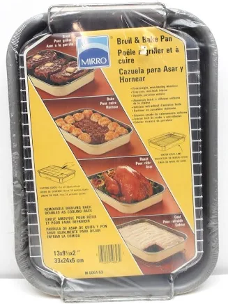 Vintage Mirro Aluminum Broil & Bake Pan M-5064-53 Non-stick 13" X 9.5"