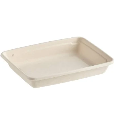 Dart 20-24 oz. Compostable Rectangular Fiber Take-Out Container