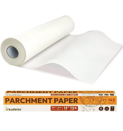 Katbite Great Value 15 in White Baking Parchment Paper Roll