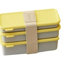 Lock&Lock Dosilock 3 Layers Multicolor Lunch Box Set Starter Pack with Spoon Chopsticks