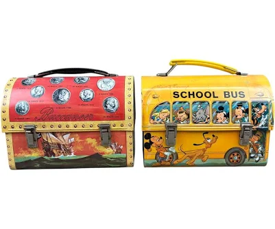 2 Clean Aladdin Dome Lunch Boxes