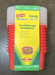 Limited Edition Crayola Retired Colors Glad Take-aways Orange Red