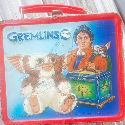 Aladdin Vintage 1984 Gremlins Metal Lunch Box Aladdin No Thermos Gizmo Stripe