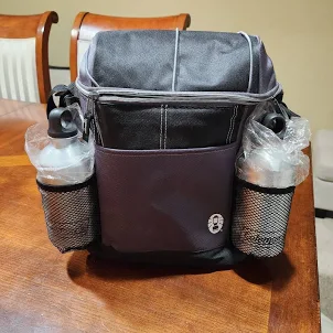 Coleman Bags | New Coleman Black And Gray Lunch Bag With Bottle Holders | Color: Black/Gray | Size: Os