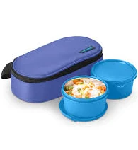 Trueware Stainless Steel Lunch Box With 2 Steel Containers