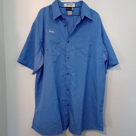 Men’s 2xl Aramark Flexfit Uniform Work Shirt Blue