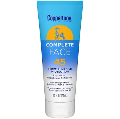 Coppertone Complete Face Sunscreen Lotion SPF 45