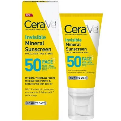 CeraVe Invisible Mineral Face Sunscreen SPF 50