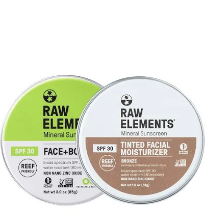 Raw Elements Plastic Free Sunscreen Pack SPF 30