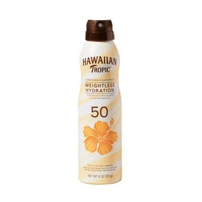 Hawaiian Tropic Weightless Hydration Clear Spray Sunscreen SPF