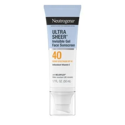 Neutrogena Ultra Sheer Invisible Gel Face Sunscreen SPF 40
