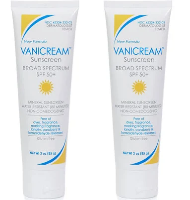 Vanicream Sunscreen Broad Spectrum SPF 50+ 3 Ounce (Pack of 2)