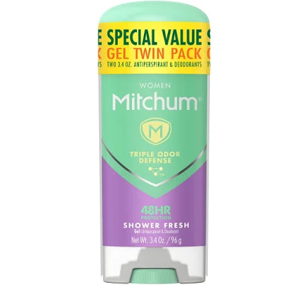 Mitchum Women's Advanced Control Shower Fresh Gel Antiperspirant & Deodorant Twin Pack