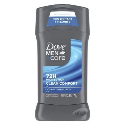 Dove Men+Care Antiperspirant Deodorant Stick Clean Comfort 2.7 Ounce (Pack of 6)