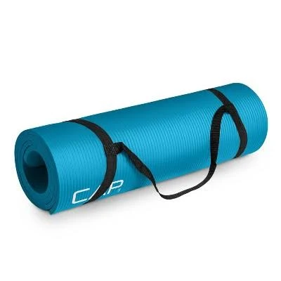 CAP Barbell High Density Exercise Yoga Mat with Strap 12mm
