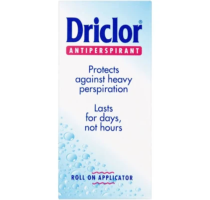 Driclor Antiperspirant Roll On Applicator 20 ml, Strong Antiperspirant for Excessive Sweating