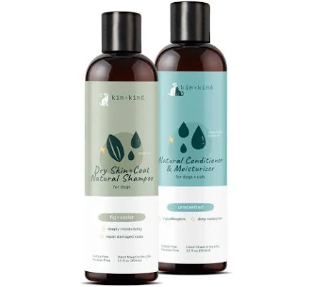 kin+kind Natural Pet Shampoo and Conditioner for Itchy Dogs and Cats