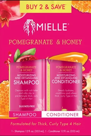 Mielle Pomegranate & Honey Shampoo and Conditioner Set