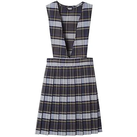 French Toast Girls Plaid V-Neck Pleated Jumper
